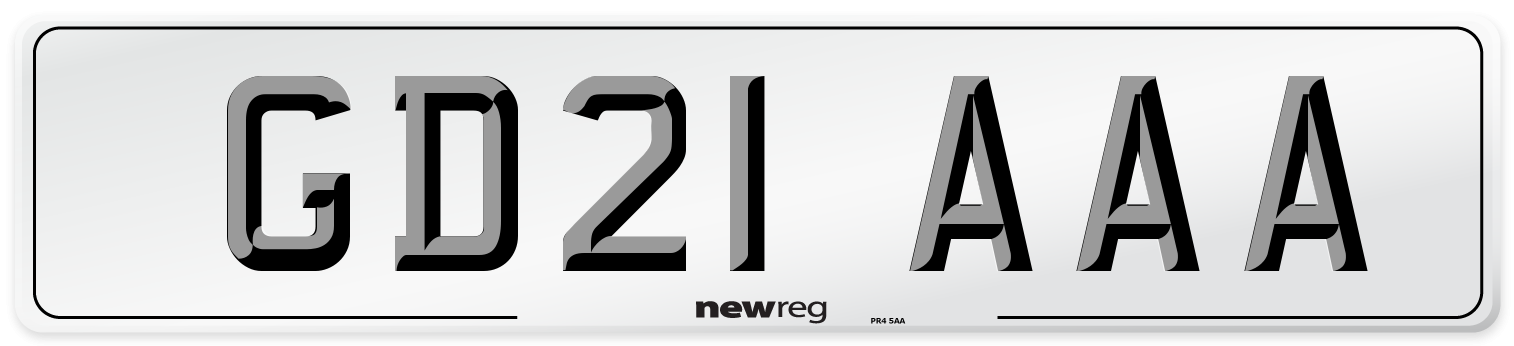 GD21 AAA Number Plate from New Reg